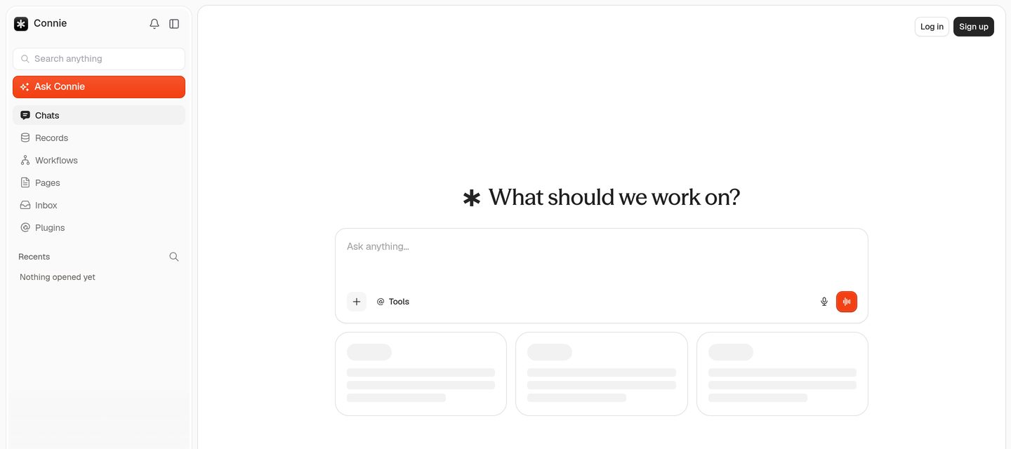 The Connie website