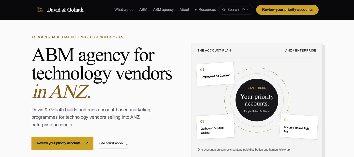 The David & Goliath website